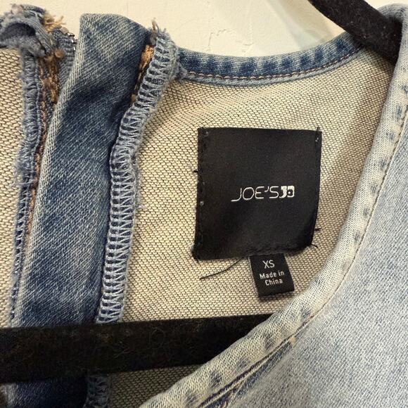 Joe's Jeans The Marnie French Terry Denim Jumpsuit Blue XS Cotton Tank Straight - Picture 5 of 11